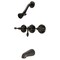 Kingston Brass KB235ACL Three-Handle Tub and Shower Faucet, Oil Rubbed Bronze KB235ACL - alternate 1
